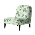 thumbnail image 1 of HELLHERO Leaf Pattern Stretch Elastic Bottom Dustproof Accent Chair Washable Cover Stain Protection Armless Accent Chair Washable Cover for Armless Chair, 1 of 8
