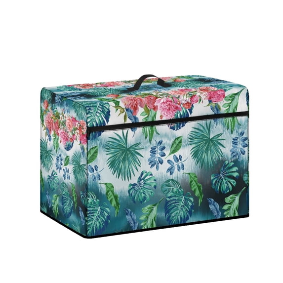 HELLHERO Leaf and Floral Pattern Sewing Machine Cloth Cover and Carrying Handle Universal