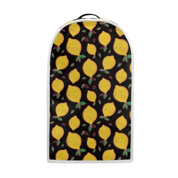 HELLHERO Lemon Black Pattern Hand Strap Kitchen Accessories with Coffee Maker Protection Polyester Mixer Cover