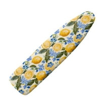 HELLHERO Lemon Floral Ironing Board Cover, Soft Ironing Board Cover, Non Stick Scorch and Stain Resistant Standard Size 15x54 Inch with Elastic Edges