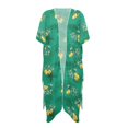 thumbnail image 1 of HELLHERO Lemon Pattern Design Long Kimono Swimsuit Cover Up Lightweight Polyester Breathable Bathing Suit Cover Up, 1 of 4