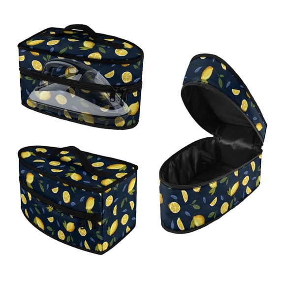 HELLHERO Lemon Pattern Steam Iron Carrying Case 11.8x6.69x5.5 Inches Polyester, Bag Only