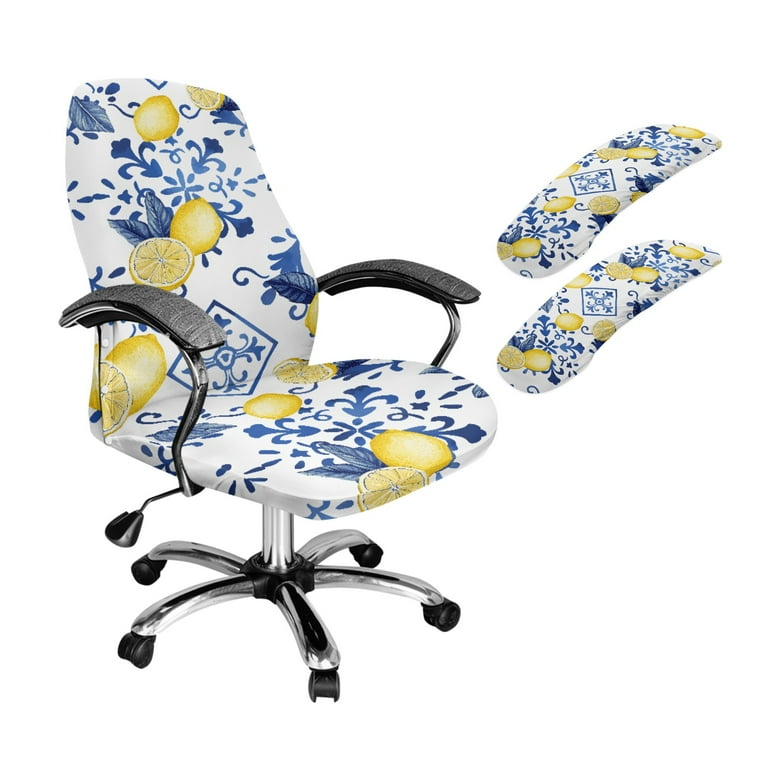 HELLHERO Lemon Vintage Pattern Computer Office Chair Cover