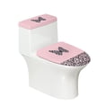 thumbnail image 1 of HELLHERO Leopard Blend Stretch Toilet Dust Cover Set & Washable and Reusable Elastic Edge Elastic Bottom with 2 Pack Toilet Seat Cover Set, 1 of 7