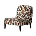 thumbnail image 1 of HELLHERO Leopard Print Elastic Bottom Armless Accent Chair Protector with Stretch Elastic Bottom, Dustproof Armless Accent Chair Cover, 1 of 8
