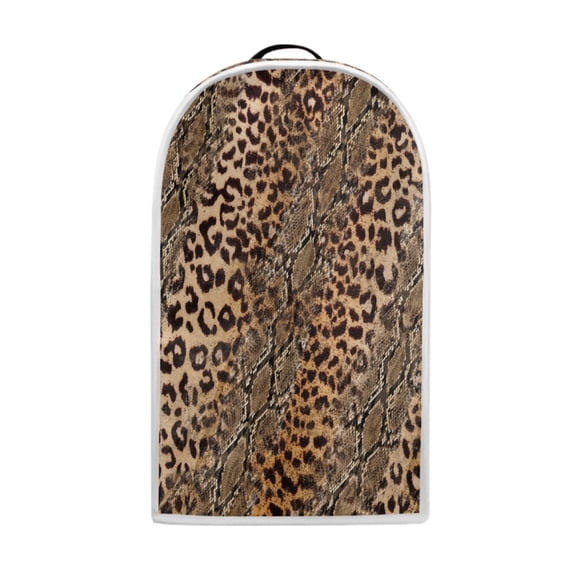 HELLHERO Leopard Print Handle Food Processor Cover for Protects Against Scratches Polyester Blender Dust Cover