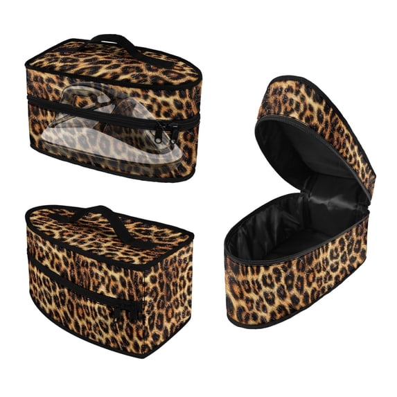 HELLHERO Leopard Print Steam Iron Bag Polyester Lightweight Organizer with Zipper Closure, Case Only