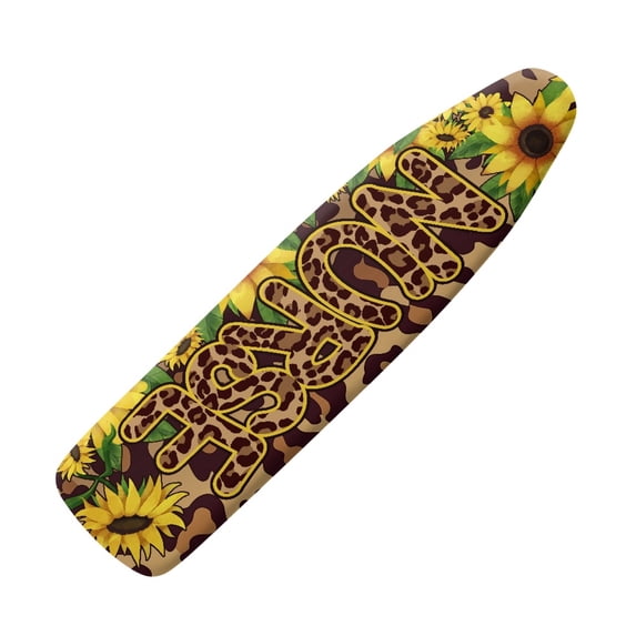 HELLHERO Leopard Sunflower Nurse Ironing Board Covets Elastic Edge Soft and Comfortable Easy to Install Ironing Board Cover for Ironing Table