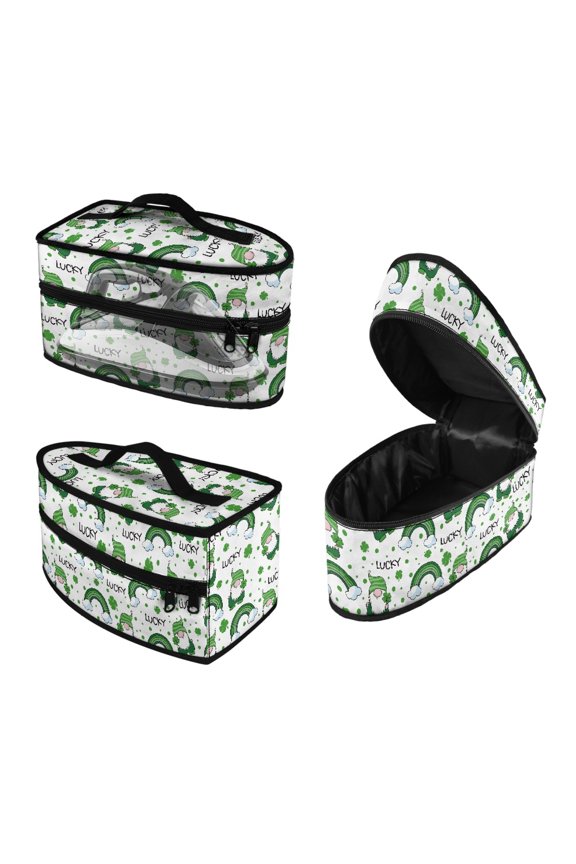 Leprechauns Green Rainbow Polyester Portable Steam Iron Bag, Bag Only