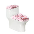 thumbnail image 1 of HELLHERO Lid Cover Set for Toilet Happy Valentine's Day Pack of 2 Elastic Edge for Bathroom Supplies Soft Toilet Covers Set, 1 of 8