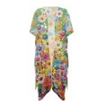 thumbnail image 1 of HELLHERO Light Long Kimono Swimsuit Cover Up for Beach Polyester Quick Dry Bathing Suit Cover Up Colorful Floral Pattern, 1 of 6