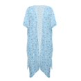 thumbnail image 1 of HELLHERO Lightweight Abstract Dot Print Kimono Cover Up - Breathable Loose Fit for Beach, Pool & Tropical Vacations - Women's Summer Swimwear Coverup, 1 of 6