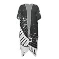 thumbnail image 1 of HELLHERO Lightweight Bathing Suit Cover Up for Beach Polyester Casual Womens Beach Coverups Kimono Cardigan Cover Up Piano Keys, 1 of 5