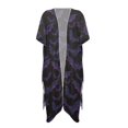 thumbnail image 1 of HELLHERO Lightweight Bathing Suit Cover Up for Beach Polyester Flowy Long Kimono Swimsuit Cover Up Bat Silhouette Pattern, 1 of 6