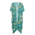 thumbnail image 1 of HELLHERO Lightweight Bathing Suit Cover Up for Beach Polyester Loose Long Kimono Swimsuit Cover Up Fish Scale Pattern, 1 of 6
