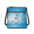thumbnail image 1 of HELLHERO Lightweight Ladies Shoulder Purse for Weekend Getaways Daily Commute Work, PU Material Water-Resistant Waterproof Sling Bag, Butterfly Pattern Design, 1 of 7