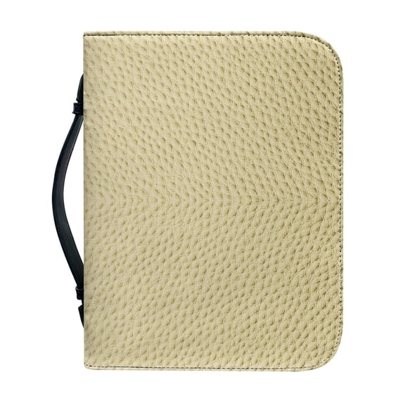 HELLHERO Lightweight PU Leather Bible Cover with Top Handle, Portable Bible Carrying Case for Bible Study Church Prayer Daily Commute