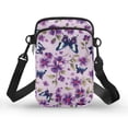 thumbnail image 1 of HELLHERO Lightweight Polyester Women Messenger Bag Women 4.33x1.97x7.09 Butterfly Flowers, 1 of 7