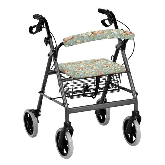 HELLHERO Little Bunny Daisy Rollator Walker Cover Walker Covers & Reusable Non-Slip Fit Quick Installation for Seniors