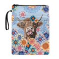 thumbnail image 1 of HELLHERO Little Cow Flowers Polyester Bible Cover Case for Friend Church Bible Bag with Washable Carrying Book Case Book Storage Bag for Textbooks Paperbacks Student Bag, 1 of 8