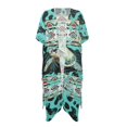 thumbnail image 1 of HELLHERO Loose Fit Bathing Suit Cover Up for Summer Polyester Lightweight Long Kimono Swimsuit Cover Up Turtle Print, 1 of 6