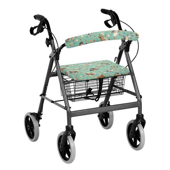HELLHERO Love Horse Rollator Walker Seat Back Covers Backrest Covers Stain Proof Reusable Easy Installation for Unisex