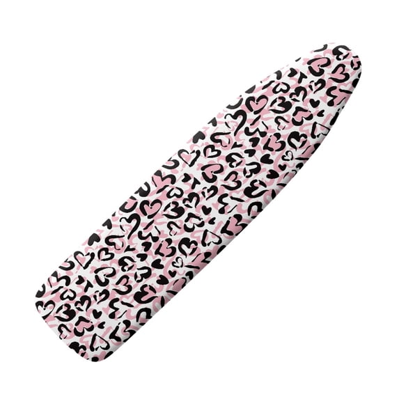 HELLHERO Love Leopard Print Iron Board Protective Cover Ironing Board Protector Cover Replacement Protector Reusable for Laundry Room Household 15" x 54"