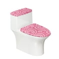 thumbnail image 1 of HELLHERO Love Toilet Seat Cover Set for Universal Polyester Soft Elastic Installation Stretch Fit Elastic Bottom Washable Stylish, 1 of 8