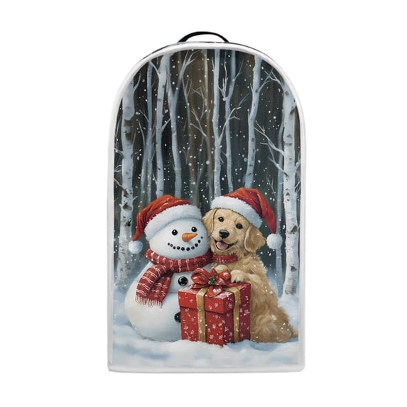 HELLHERO Machine Washable Blender Covers Washable AntiSlip Dust Cover with Elastic for Kitchen Counter Christmas Snowman Dog