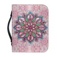 thumbnail image 1 of HELLHERO Mandala Pattern Church Bible Bag, Handle PU Leather Book Holder Case for Prayer Outdoor, Zippered Bible Cover, 1 of 12