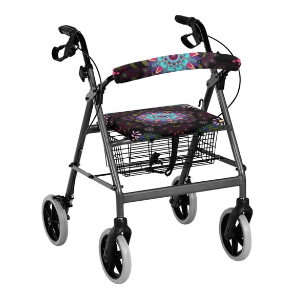 HELLHERO Mandala Style Back Cover Washable Seat Back Covers & Protective Cover for The Elderly Travel for Unisex