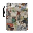 thumbnail image 1 of HELLHERO Maple Leaf Newspaper Retro Polyester Bible Cover 11.4 Inch X 8.66 Inch for Hardcover Notebook Bible Journal Washable, 1 of 8