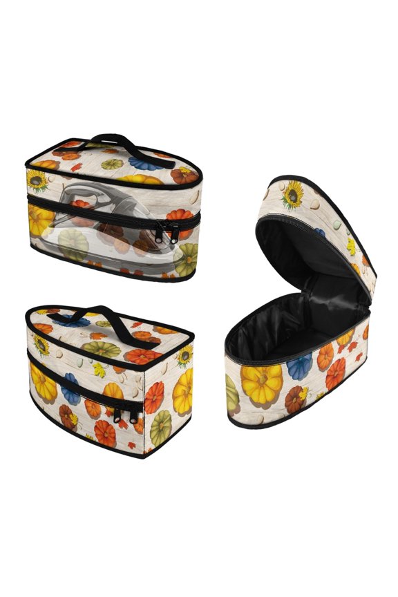 Maple Pumpkin Pattern Handheld Steamer Iron Storage Bag Polyester Large Size, Case Only