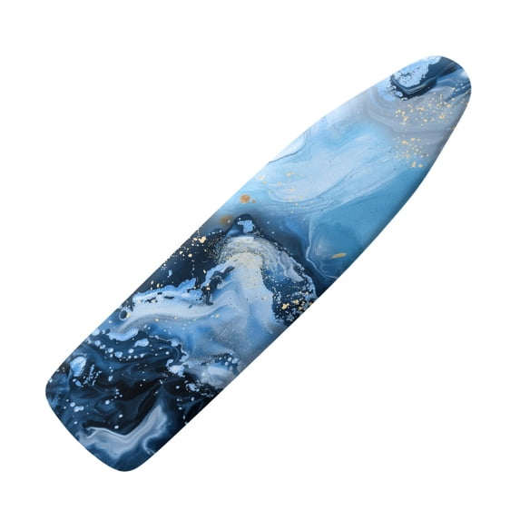HELLHERO Marble Pattern Elastic Edge Ironing Board Cover Dust-Proof Protector Soft Hook and Loop Fastener Polyester Fiber Fabric 15x54 Inch