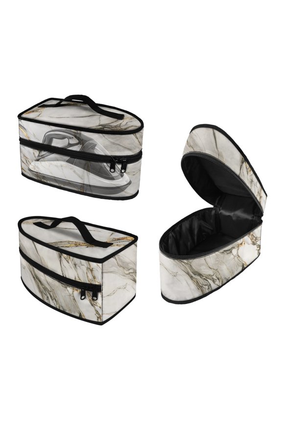 Marble Pattern Portable Steamer Case Polyester Irons Accessories Travel Steam Iron Case for Travel Clothes Steamer, Case Only