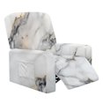 thumbnail image 1 of HELLHERO Marble Pattern Recliner Chair Covers, 4 Pcs Stretch Washable Non Slip Slipcovers for Home Kids and Pet Single Lounger Sofa, 1 of 8