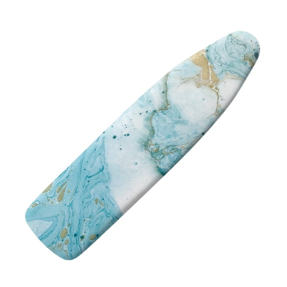 HELLHERO Marble Print Ironing Board Cover Polyester Iron Cover for Ironing Board, Scorch Resistant Ironing Board Cover Protector Decorative Covers for Ironing Board, 54" x 15" Inch