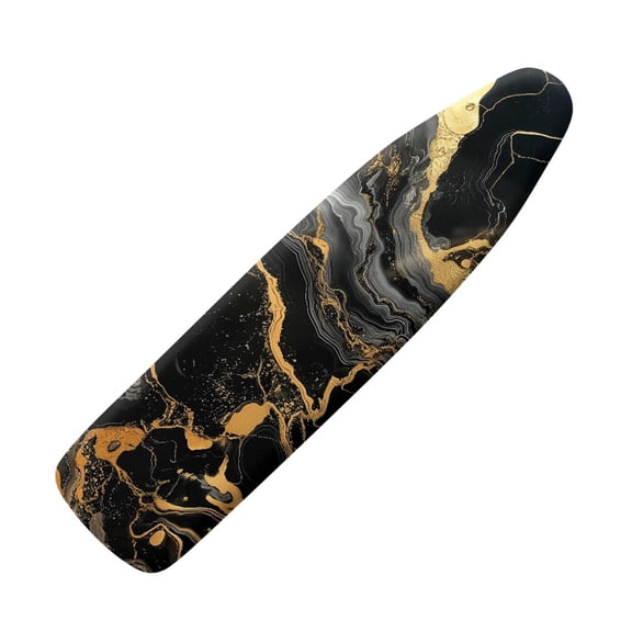 HELLHERO Marble Print Ironing Protector for Ironing Board Scorch Resistant Iron Board Cover with Cozy Nose Pocket Fits Standard 54" x 15" Inch Boards
