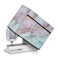thumbnail image 1 of HELLHERO Marble Sewing Machine Dust Cover Polyester Storage Pocket with Tote Handle and Pocket Daily Uses, 1 of 8
