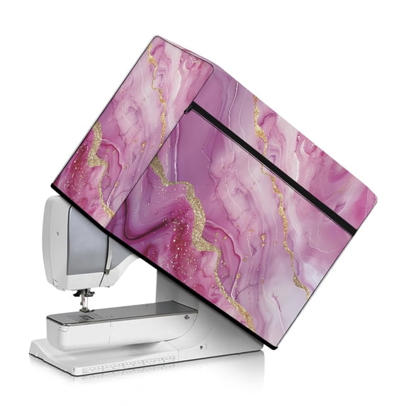 HELLHERO Marble Sewing Machine Protective Cover with Storage Pocket and Carrying Handle Protective Cover Home Accessories