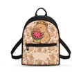 thumbnail image 1 of HELLHERO Melon-Love-Capybara Mini Backpack Purse with Lightweight Zipper Closure Small Backpack for Daily, Polyester Women's Travel Shoulder Bag for Outdoor, 1 of 8