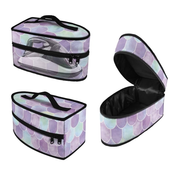 HELLHERO Mermaid Scales Handheld Steam Iron Storage Bag Compatible with Most Iron Zipper Thanksgiving, Bag Only
