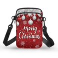 thumbnail image 1 of HELLHERO Merry Christmas Adults Crossbody Small Bags Double-layer Polyester Unisex 4.33x1.97x7.09 for Outdoor Daily Use, 1 of 7
