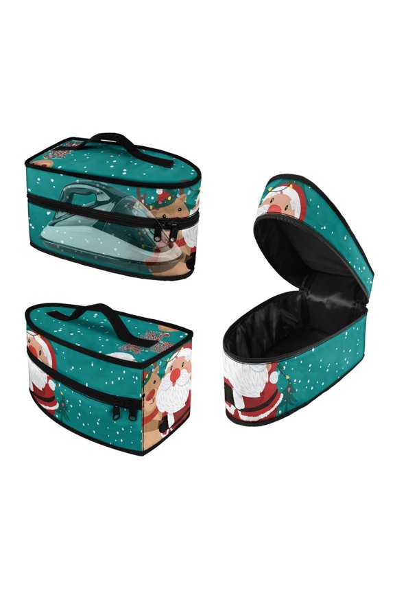 Merry Christmas Travel Irons Carrying Case with Smooth Zipper Durable & Protective Carrying Case Zipper Handle, Case Only