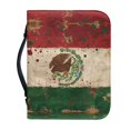 thumbnail image 1 of HELLHERO Mexican Flag Church Bible Bag with Protective Portable Bible Carrying Case for Outdoor, PU Leather Bible Cover for Christian Prayer, 1 of 12