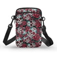 thumbnail image 1 of HELLHERO Mexican Sugar Skulls Messenger Bag with with Adjustable Strap Crossbody Sling Bag Trendy Polyester, 1 of 7