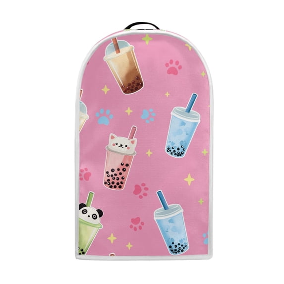 HELLHERO Milk Tea Paw Print Pattern Easy to Clean Dust Cover for Kitchen Use Handle