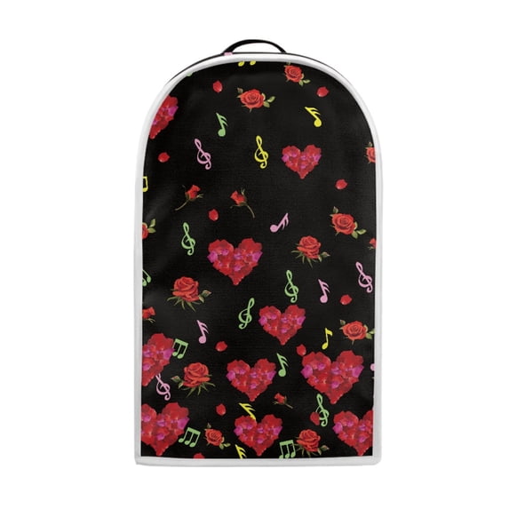 HELLHERO Mixer Blender Cover 1pc Kitchen Blender Dust Covers Polyester Oil Proof for Home Kitchen Indoor Handle, Hearts, Roses, and Musical Notes