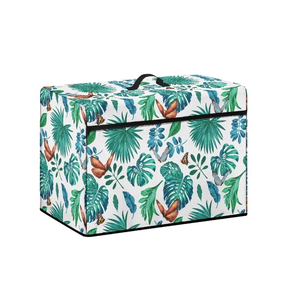 HELLHERO Monstera Leaves Sewing Machine Protective Sleeve Cover 17.7 x 8.6 x 12.5 inches Easy to Store Sewing Machine Sleeve Covers Reusable