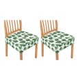 thumbnail image 1 of HELLHERO Monstera Print Dining Chair Covers Set of 2, Anti Dirt Dining Room Chair Seat Cover, Washable Decorative Kitchen Chairs Seat Protector, Green, 1 of 7